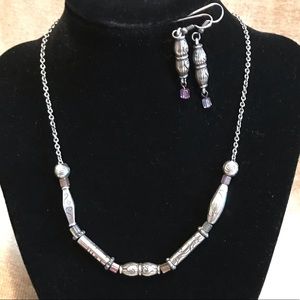 Brighton Silver Necklace and Earrings